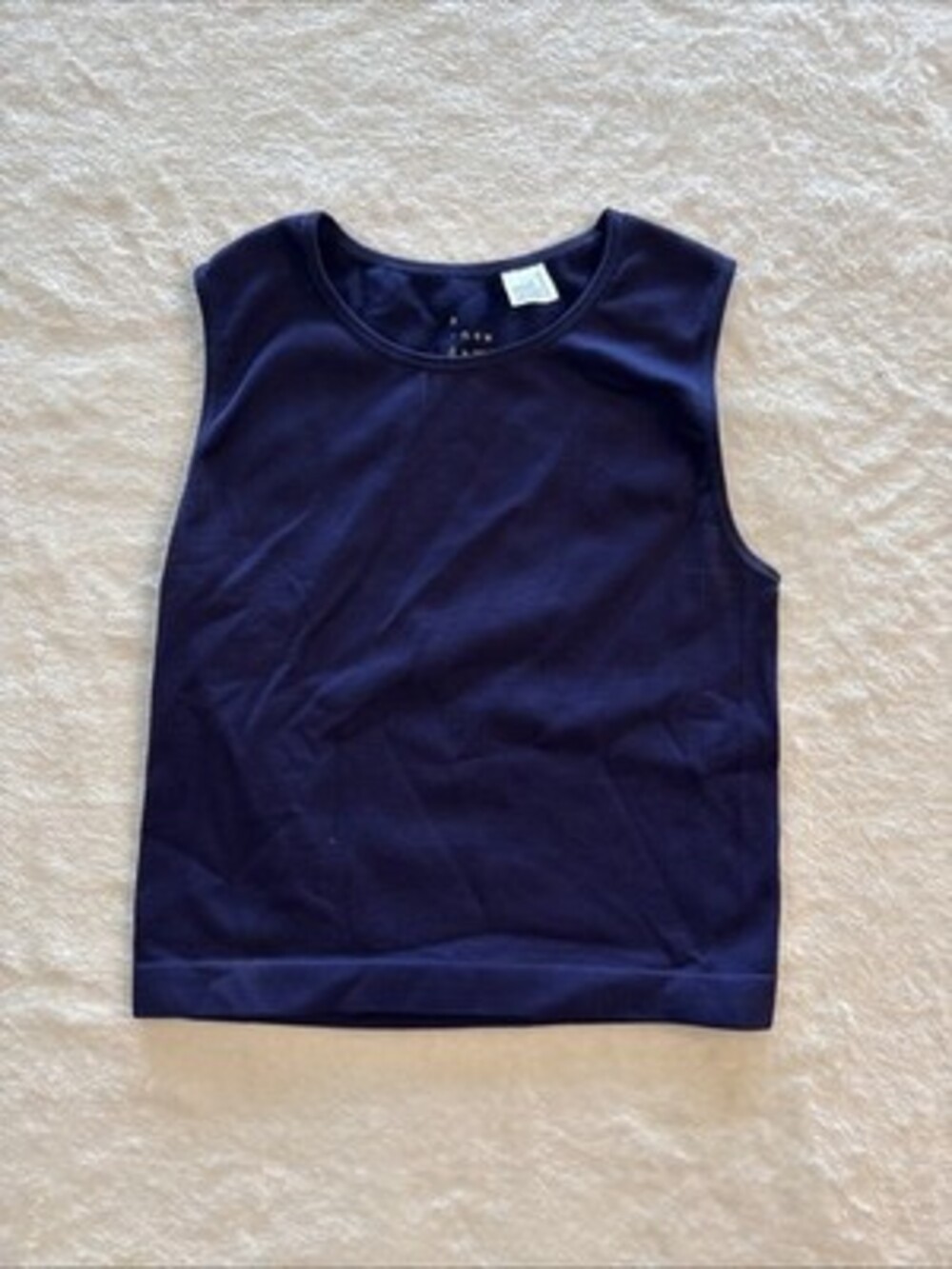 Womens Navy Blue A New Day Slim Fit Tank Top Sz Large NWT Scoop Neck Wide Straps